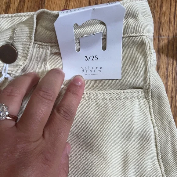 🔥3/$15🔥 NWT Nature Denim Yellow Jeans - Picture 6 of 8